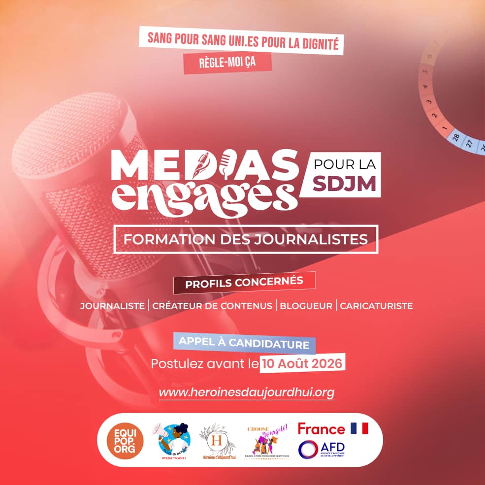 APPEL À CANDIDATURES | Formation « Médias Engagés pour la SDJM » Projet « Sang pour Sang Uni.es pour la Dignité »
